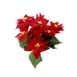 Addobbo Floreale Stelle Di Natale Da 30cm - Rosse