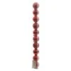 10 Palline Natalizie 60mm Infrangibili Rosso