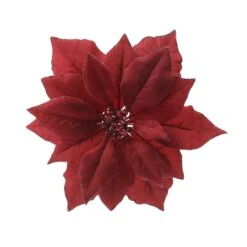 Addobbo Floreale Stella Di Natale 24cm Rossa