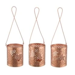 Porta Candela Rame Da Appendere