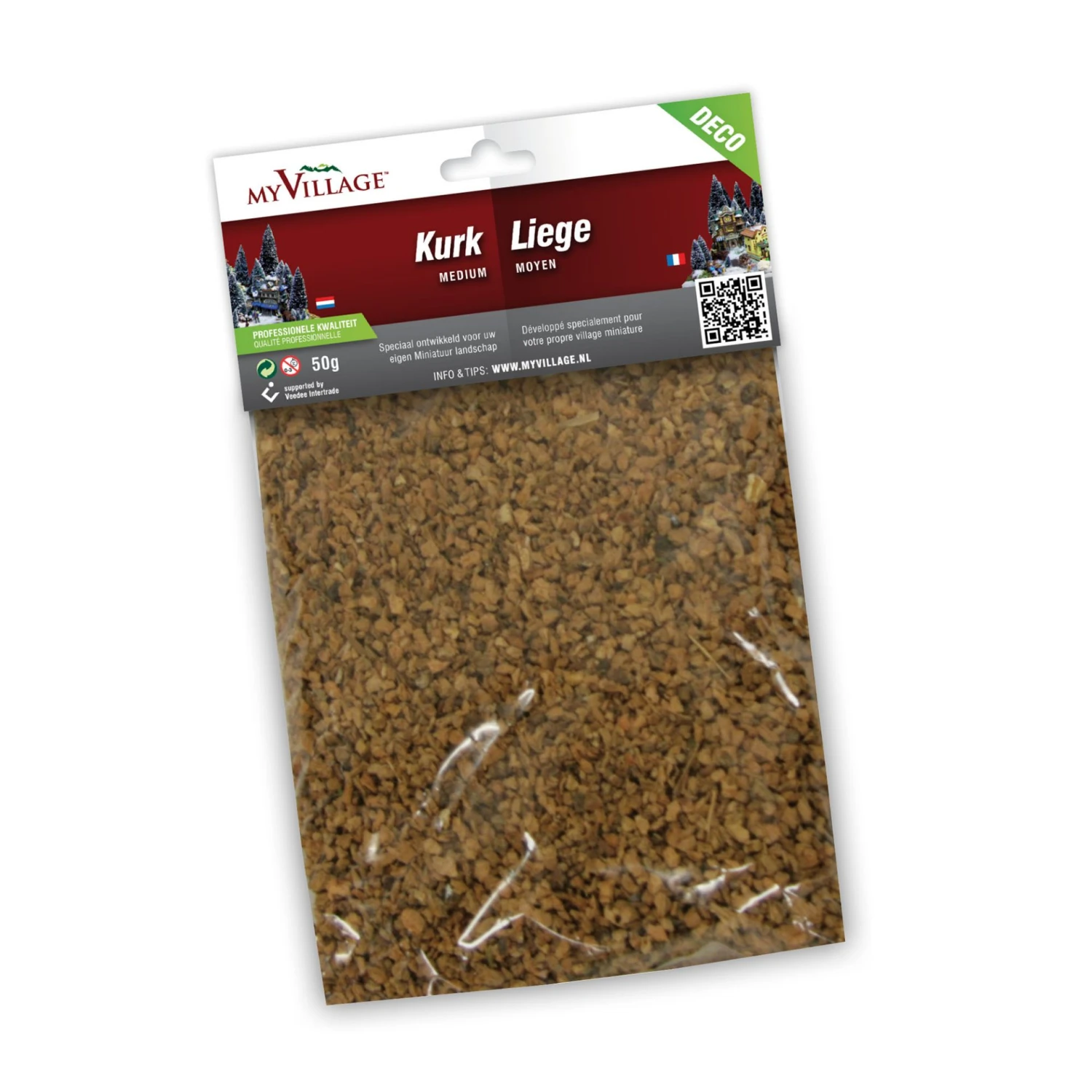 My Village Sughero Grana Media Per Villaggio Natalizio E Presepe 50gr