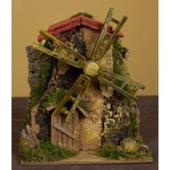 Mulino A Vento Per Presepe Con Motorino