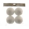 4 Palle 10cm Con Neve Bianche