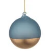 Pallina Natalizia 80mm In Vetro Ground Blu Opaco