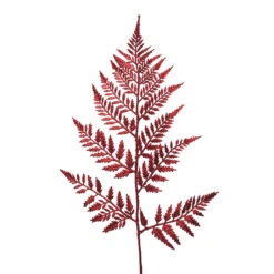 Addobbo Floreale Felce Con Glitter 60cm Rosso
