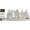 Villaggio Legno Bianco Con Luci 45cm