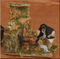 Porchettaio Al Lavoro Con Movimento