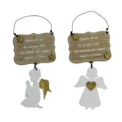 Targhetta In Legno Dream Con Angelo