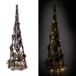 Albero Di Natale Innevato Con Led (78 Cm)