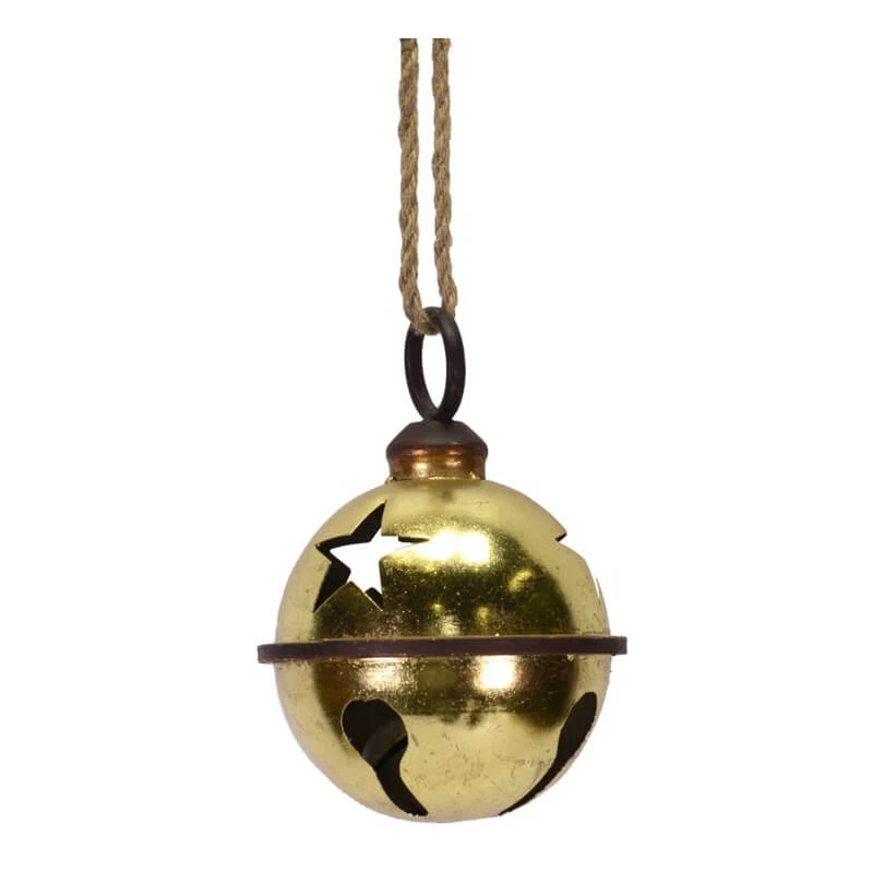 Campanella Oro In Metallo - Decorazione Natalizia 18cm