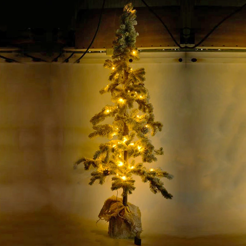 Albero Di Natale Innevato Con Led 65 Cm - immagine 2