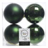 4 Palline Verde Pino - Decoro Natalizio