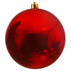 Pallina Natalizia 200mm Infrangibile Rossa