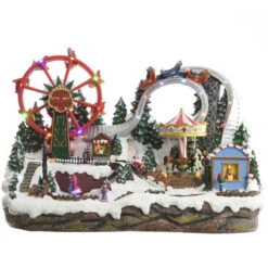 Villaggio Natalizio Fiera Con Giostre