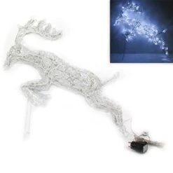 Renna Rampante Luminosa 60cm Bianco Freddo 80 LED