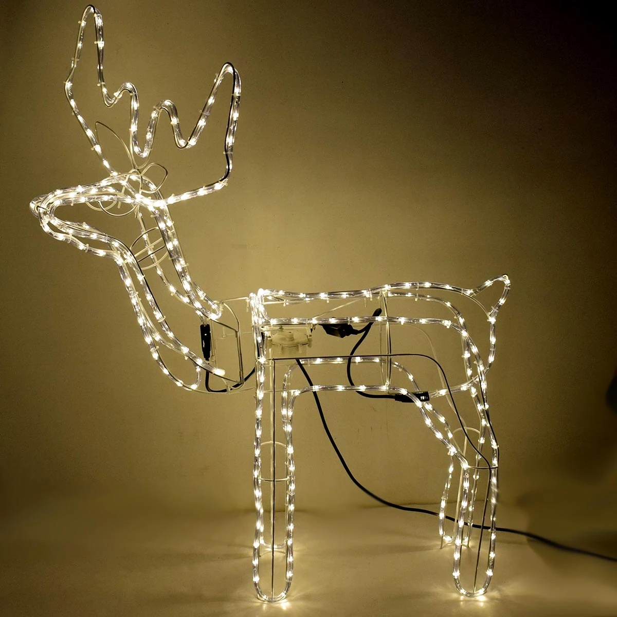 Renna Luminosa Con Movimento 105cm Bianco Caldo