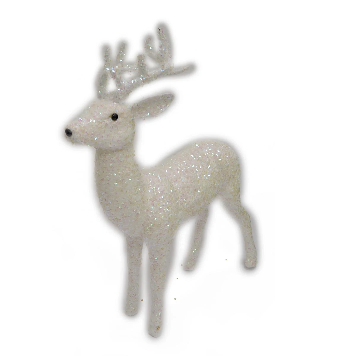 Renna Bianca Con Paillettes 73cm