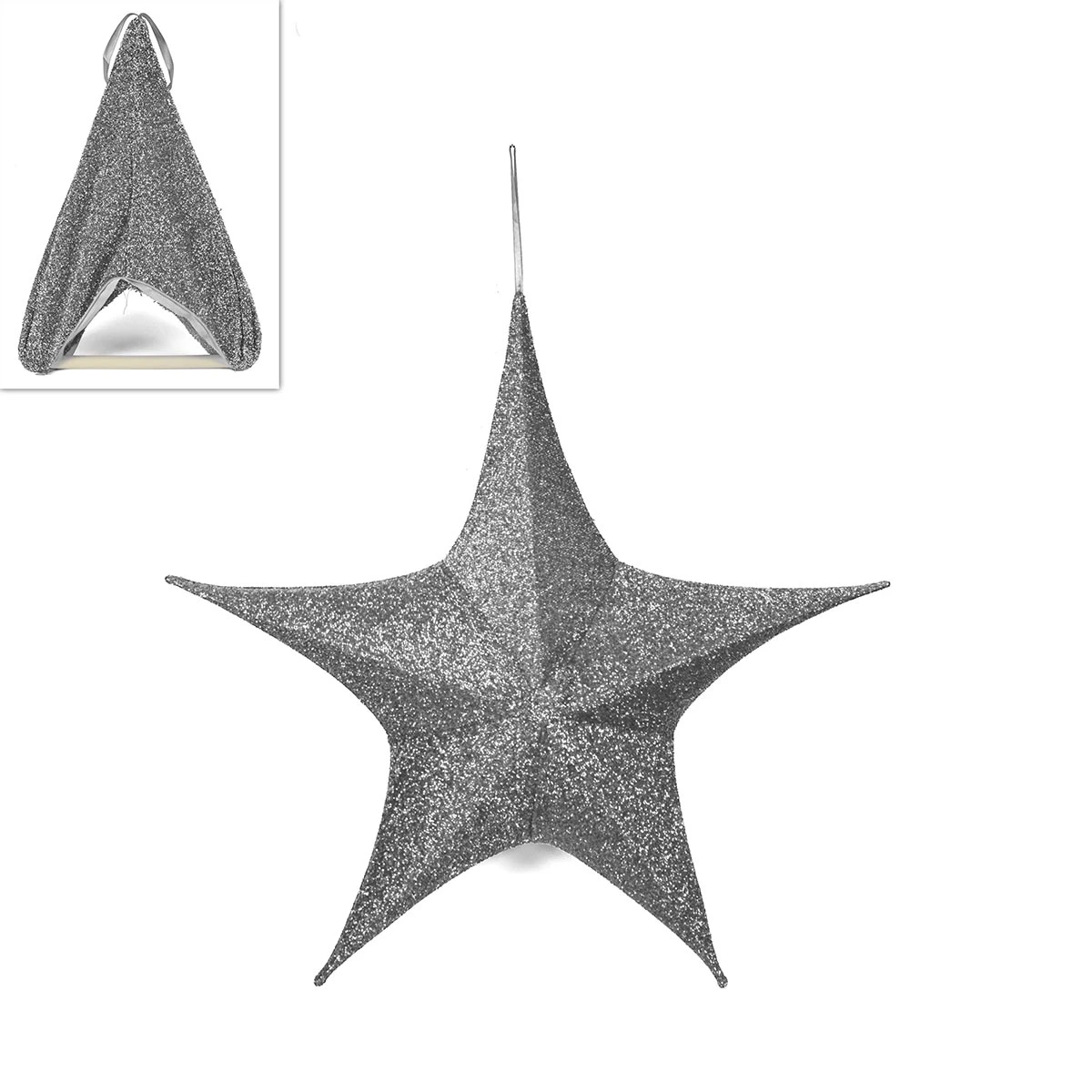 Addobbo Natalizio Stella Argento 65cm