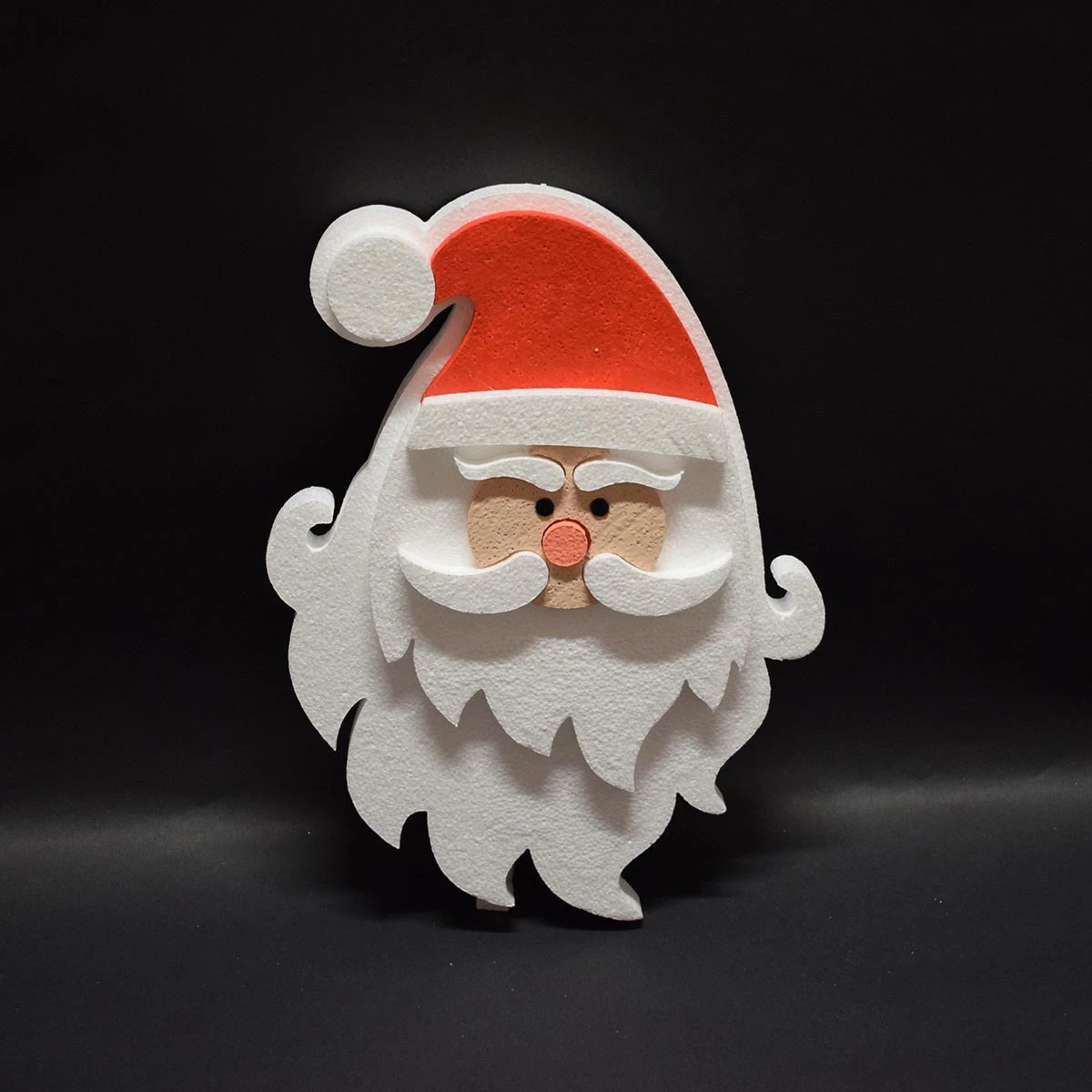 Viso Di Babbo Natale In Polistirolo 40cm - immagine 2