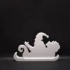 Slitta Con Babbo Natale In Polistirolo 90cm