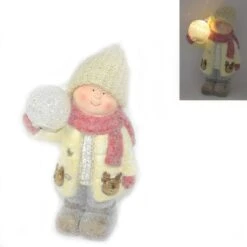 Bimbo Con Sfera Luminosa 27cm