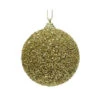 Pallina Natalizia 80mm Oro Con Decorazione Glitter