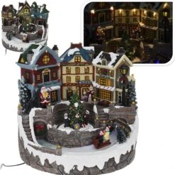 Villaggio Natalizio Con LED 23 X 22 Cm