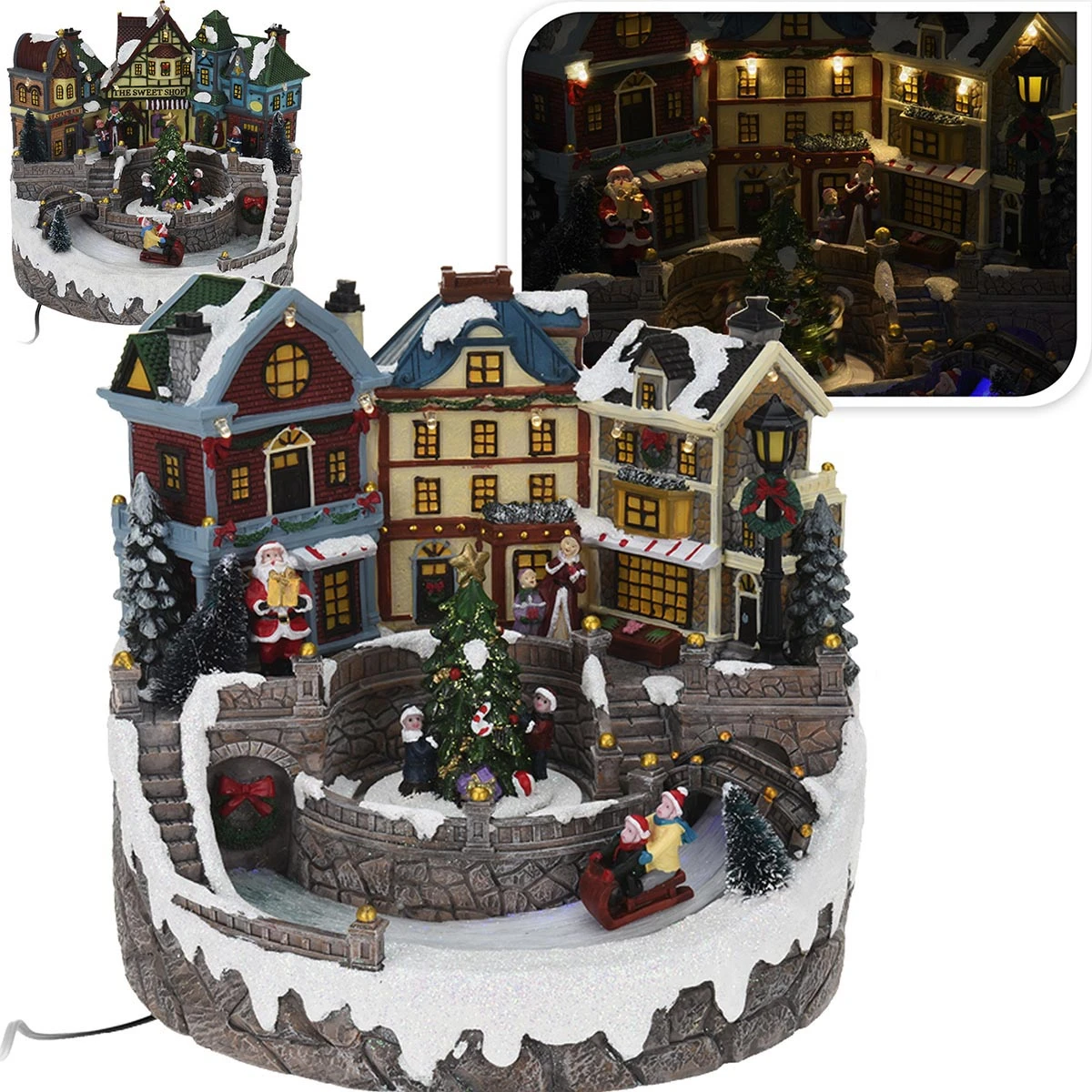 Villaggio Natalizio Con LED 23 X 22 Cm