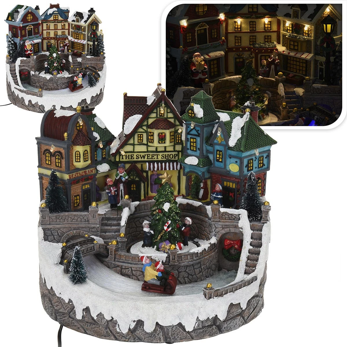 Villaggio Natalizio Con LED 23 X 22 Cm - immagine 2