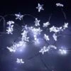 Luci Di Natale A Batteria 40 Micro LED Con Stelle - Luce Fredda