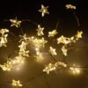 Luci Di Natale A Batteria 40 Micro LED Con Stelle - Luce Calda