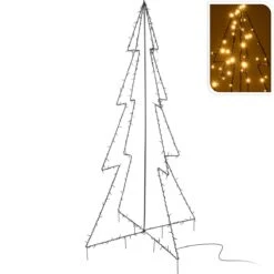 Albero Di Natale Tridimensionale Con LED 180 Cm