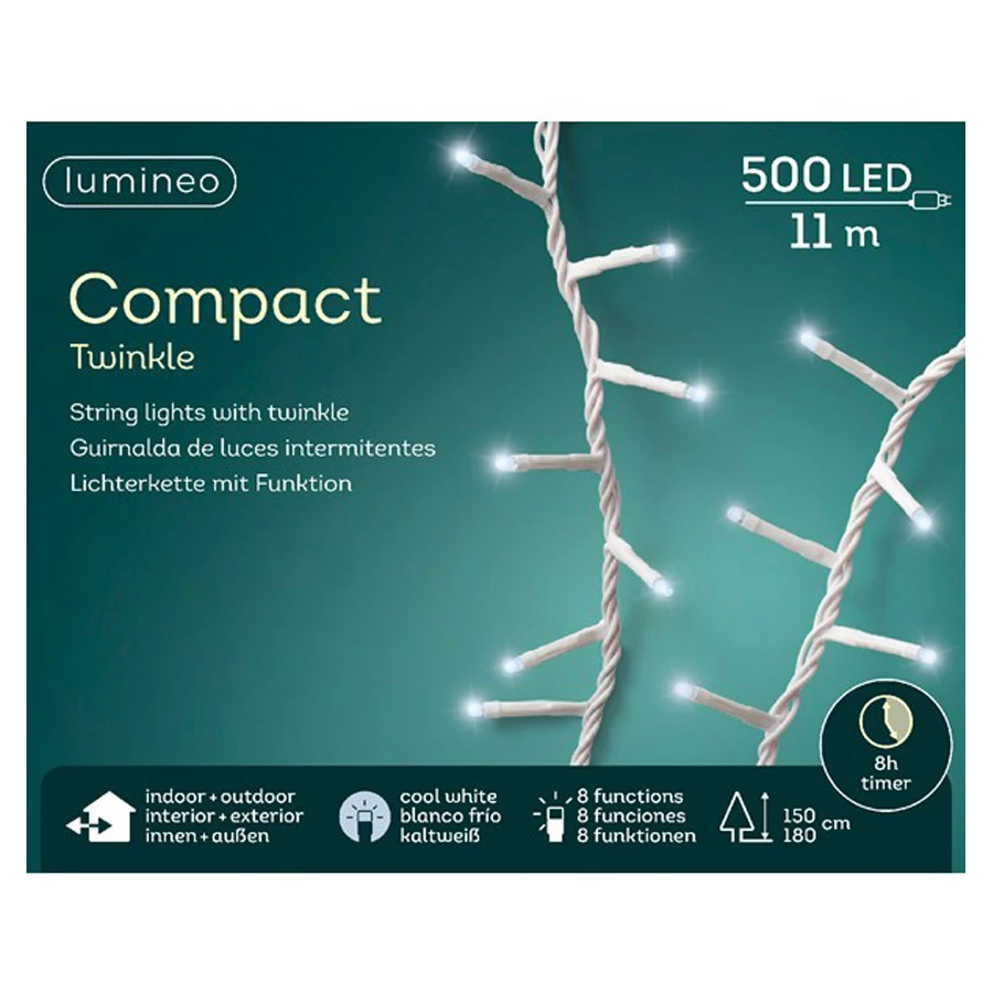 Luci Di Natale 500 Led - Luce Fredda - immagine 2