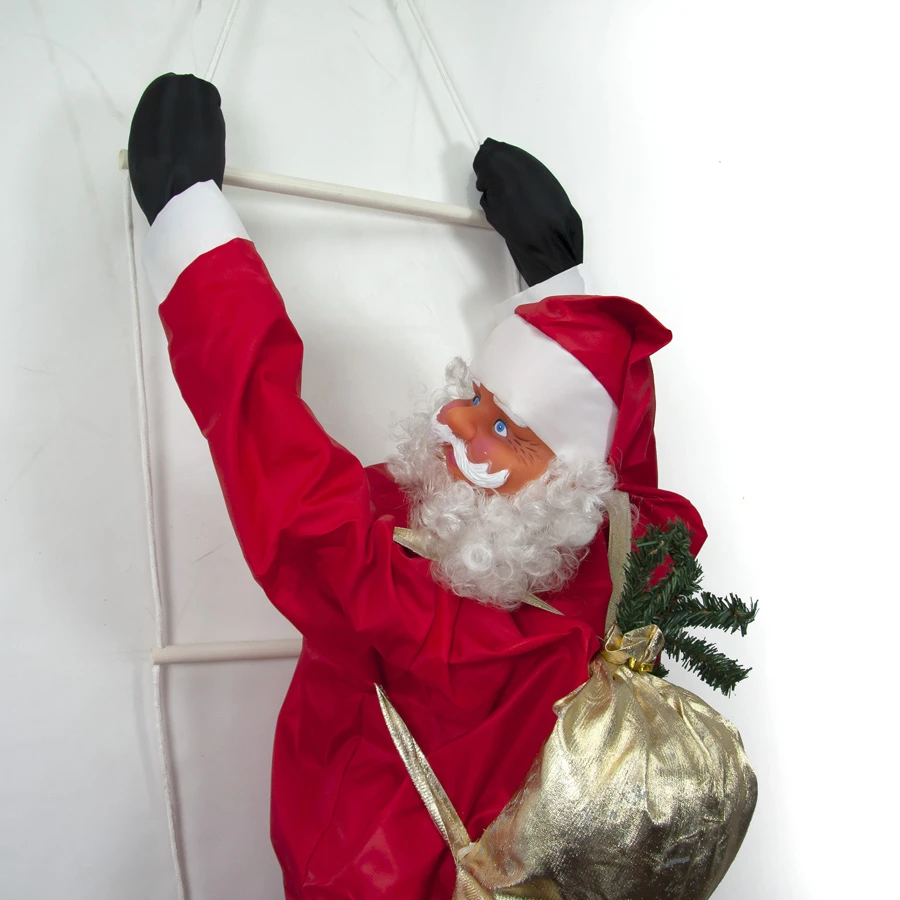 Babbo Natale Su Scala 160 Cm - immagine 2