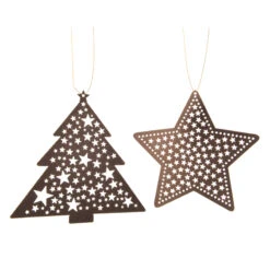 Addobbo Natalizio Traforata In Bronzo