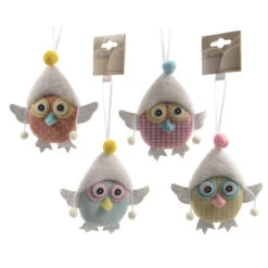 Addobbo Natalizio Gufetto Pastello