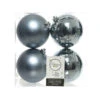 4 Palline Natalizie 100mm Blu