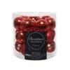 24 Palline Natalizie 25mm In Vetro Rosse