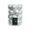 20 Palline Natalizie 60mm In Vetro Bianche
