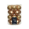 20 Palline Natalizie 60mm In Vetro Caramello