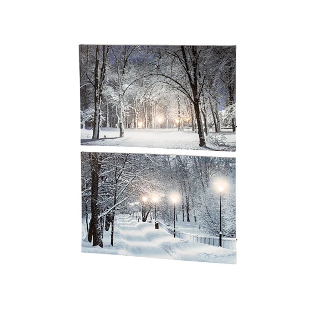 Quadro Natalizio LED 38x58cm