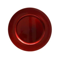Sottopiatto Natalizio Plastica 33cm Rosso