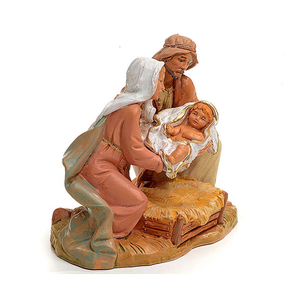 Sacra Famiglia Per Presepe 12cm - immagine 2