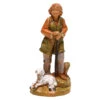 Pastore Con Pecora Seduta Per Presepe 9,5cm