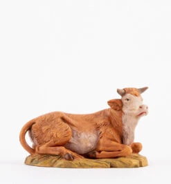 Bue Seduto Per Presepe 12cm