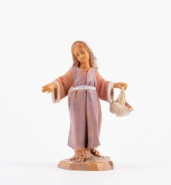 Bimba Con Fagotto Per Presepe 12cm