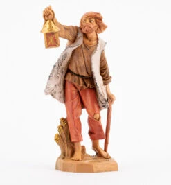 Pastore Con Lanterna Per Presepe 19cm