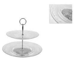 Alzatina Vetro 2 Piani 29cm