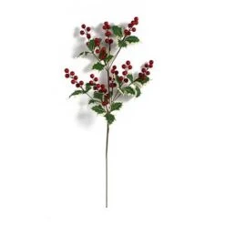 Addobbo Floreale Ramo Aghifoglio Bacche Rosse 60cm