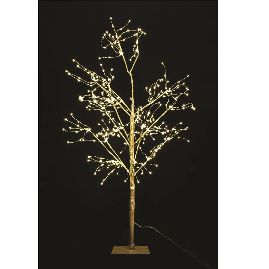 Albero Dorato 375 Nano LED Luce Fissa 90 Cm